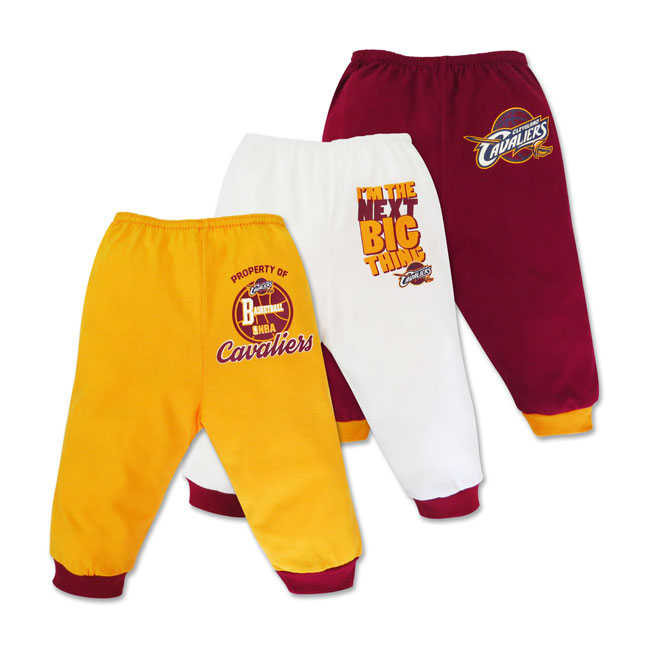NBA Baby 3piece Pajama Pants (Next Big Thing Cavaliers) Cotton Stuff