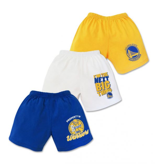 NBA Baby 3piece Shorts (Next Big Thing Warriors) Cotton Stuff