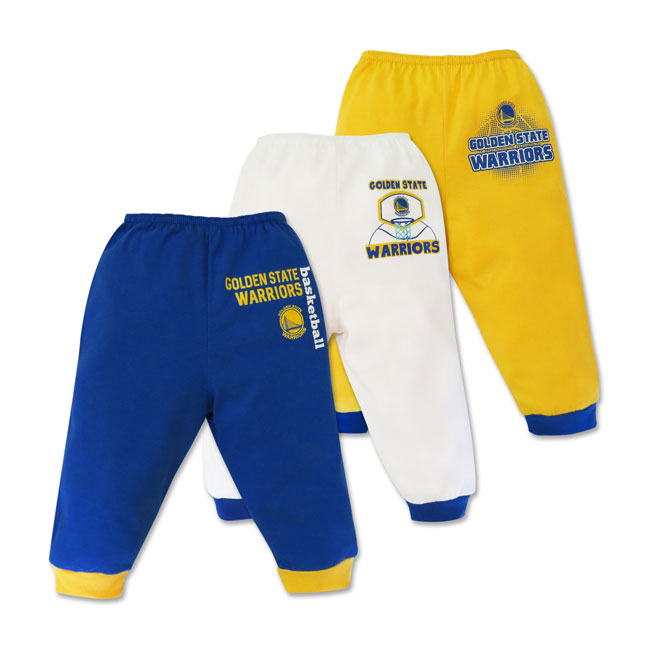 NBA Baby 3piece Pajama Pants (Warriors Basketball) Cotton Stuff