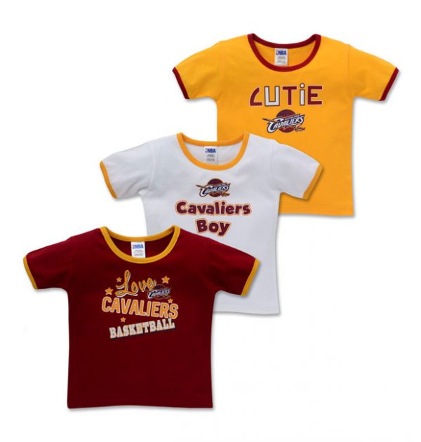 NBA Baby 3piece TShirt (Cutie Cavaliers) Cotton Stuff