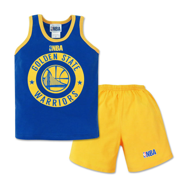 NBA Toddler Sando and Shorts Set (Warriors) Cotton Stuff