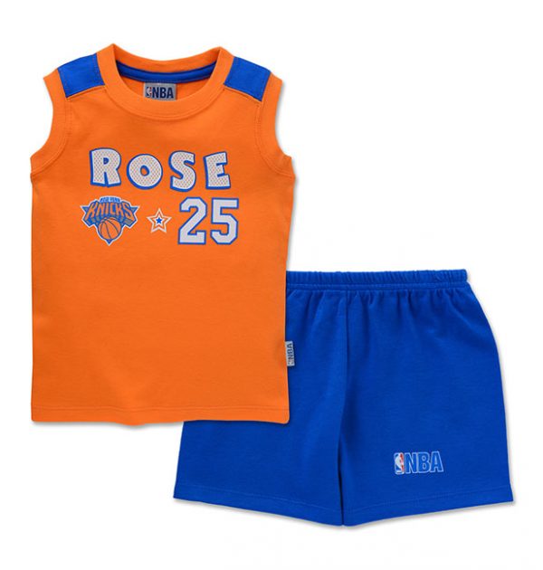 NBA Baby 2piece Set Muscle Shirt, Shorts (Rose 25) 100 cotton Cotton Stuff